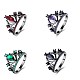 Gorgeous Brass Cubic Zirconia Finger Rings RJEW-BB23279-6A-2