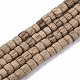 Fili di perline di legno di cocco non tinti e naturali X-WOOD-T024-049-1