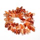 Teints naturels agate rouge perles de puce brins G-E271-03-2