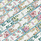 90 pièces 9 styles étiquette en papier savon motif fleur DIY-WH0399-69-031-7