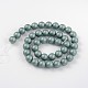 Round Shell Pearl Bead Strands BSHE-J011-8mm-A07-2