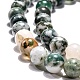 Chapelets de perles en agate d'arbre naturelle G-H1633-8MM-2