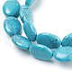 Perles plat ovale pierres précieuses turquoise synthétique de pierre brins G-S113-11-3