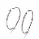 304 Stainless Steel Big Hoop Earrings EJEW-L232-036G-P-1