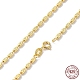 925 Sterling Silver Bead Chains Necklace for Women NJEW-A014-01G-1