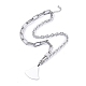 304 cadenas de clip de papel de acero inoxidable y conjuntos de joyas de cadena de cable SJEW-K153-04P-2