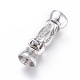 Rhodium Plated 925 Sterling Silver Rhinestone Watch Band Clasps STER-N014-15-5