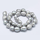 Fili di perle di perle d'acqua dolce coltivate naturali PEAR-K004-05E-01-2