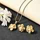 Комплект из ожерелий и серег-гвоздиков из нержавеющей стали 304 для женщин SJEW-C007-01A-G-2