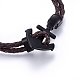 Braided Leather Cord Multi-strand Bracelets BJEW-F347-05A-3