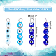 DICOSMETIC 60Pcs 3 Colors Lampwork Evil Eye Pendant Turkish Blue Eye Charm Good luck Charm Protection Pendant with Brass Rhinestone Spacer Beads for DIY Jewelry Making Crafts FIND-DC0001-88-2