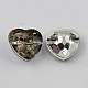 1-Hoyo Taiwán acrílico diamante de imitación botones del corazón BUTT-F017-25mm-19-2