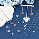 SUNNYCLUE 1 Box DIY 10 Sets Vial Necklace Hourglass Vial Pendant Starfish Empty Glass Bottle Wishing Jars Wish Bottles Charms Stainless Steel Chain for Jewelry Making Kits Memorial Cremation Urns GLAA-SC0001-83B-4