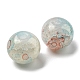 Perles en verre craquelé transparentes GLAA-D012-02C-4