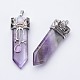 Natural Amethyst Big Pointed Pendants G-F340-05H-2