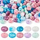 Pandahall 100Pcs 10 Colors Rondelle Food Grade Eco-Friendly Silicone Beads SIL-TA0001-42-1