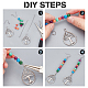 Chgcraft bricolage kit de fabrication de boucles d'oreilles en pierre arbre de vie DIY-CA0003-64-5