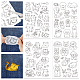 4 лист 11.6x8.2-дюймовых рисунков вышивки палочками и стежками DIY-WH0455-078-1