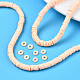 Handmade Polymer Clay Beads Strands CLAY-R089-6mm-033-5