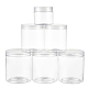 Benecreat 12 упаковка прозрачная пластиковая банка колонка пластиковые контейнеры для бусинок круглый косметический дорожный горшок 180/400/700 мл для макияжа CON-BC0006-73-2