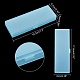 クリアプラスチックビーズ収納ケース  ヒンジ付き蓋付き  長方形  ミックスカラー  18.3x6.2x2.5cm  4個/セット CON-FH0001-12-2