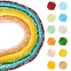 12 filo 12 colori imitano i fili di perle di vetro smerigliato bicono di cristallo austriaco GLAA-F029-TM4mm-2