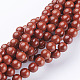Natürliche rote Jaspis runde Perlen Stränge X-GSR6mmC011-1
