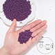 FINGERINSPIRE 11200pcs 12/0 Glass Seed Beads Opaque Color (Dark Purple) Loose Beads 2mm Pony Beads for DIY Craft Bracelet Necklace Jewelry Making(6OZ) SEED-OL0001-04-25-2