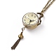 Ronde en alliage de montre de poche collier pendentif en quartz WACH-N011-07A-2