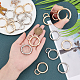 PandaHall 16pcs 2 Colors Round Spring Snap Hooks Clip Set DIY Accessories for Handbag Purse Shoulder Strap Key Chains Buckle Alloy Circle Round Metal Spring Key Ring with Fixed Eyelet KEYC-PH0001-92-5