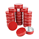 Benecreat 20 paquets 60 ml boîtes de conserve rondes rouges boîtes à vis en aluminium pour conserver les épices CON-BC0005-70B-02-1