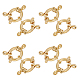 UNICRAFTALE Golden Spring Ring Clasps 8PCS Stainless Steel Spring Clasps Closed Ring Clasps Smooth Surface Clasp Connector Findings for DIY Jewelry Making 12.5x4mm STAS-UN0002-62B-2