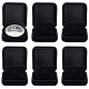 FINGERINSPIRE 6pcs Black Velvet Challenge Coin Presentation Display Box 40mm Single Coin Display Holders Square Velvet Medal Storage Boxes Commemorative Coins Capsules for Coin Collection Supplies CON-WH0087-88-1