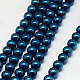 Electroplate Non-magnetic Synthetic Hematite Beads Strands G-J169A-3mm-03-2