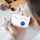 Craspire счастливая пасха сургучная печать штамп сургуч для запечатывания яиц 30 мм съемная латунная головка с деревянной ручкой для пасхальных приглашений конверты рождественский подарок на день благодарения упаковка AJEW-WH0184-0795-5