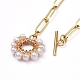 Brass Paperclip Chains Necklace & Bracelet Jewelry Sets SJEW-JS01098-4