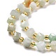 Brins de perles de jade myanmar naturel G-P463-19-4