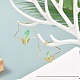 Electroplated Natural Quartz Wire Wrapped Earrings for Girl Women EJEW-JE04648-02-2