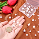 Dicosmetic 20 pz orecchini rotondi in plastica imitazione perla polsino EJEW-DC0001-04-2