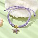 Starfish Shape Alloy Enamel Pendant Bracelets BJEW-JB09883-01-2
