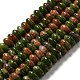 Natural Unakite Beads Strands G-Z030-A09-01-1