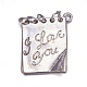 Ideas for Valentines Day Gifts for Him Zinc Alloy Love Note Pendants PALLOY-A15463-AS-FF-1