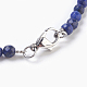Colliers de perles naturelles de lapis-lazuli et d'agate NJEW-JN02241-3