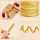 BENECREAT 10 Yard Metalic Gold Cord-edge Piping Trim 3/8 inch Inch Gold Flat Filigree Ribbon Braid for Dress Costume Sewing OCOR-BC0002-16B-4