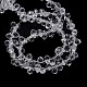 Teardrop Shaped Transparent Crystal Glass Beads Strands GLAA-F010-A01-3