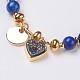 Bracelets extensibles avec perles en lapis-lazuli naturel BJEW-I261-01B-2