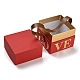 Caja de regalo de papel cartón con estampado de amor cuadrado CON-G019-01A-3
