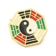 Tácticas de ocho diagramas con pasador de esmalte yin yang JEWB-K008-01G-2