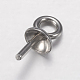 201 tasse en acier inoxydable perle peg bails pin pendentifs STAS-I097-044P-1