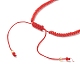 Плоские круглые браслеты из плетеных бусин лэмпворк от сглаза BJEW-JB07234-5